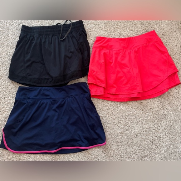 BUNDLE Set of Three Athletic Skorts - Black, Pink, and Navy size small / medium - Picture 2 of 6